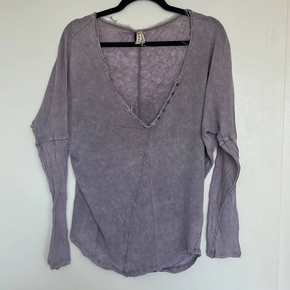 Free people light purple long sleeve top